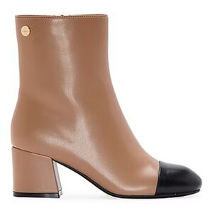 Liz Claiborne Tan and Black Heeled Boots Size 7 Wide